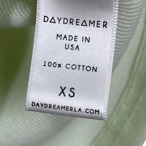 Daydreamer Records Ribbed Tank XS Green Mist Band Graphic Grunge Casual - Picture 5 of 6